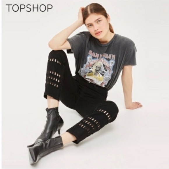 TopShop Moto jeans with cut outs, size 26, 30L - Picture 2 of 3